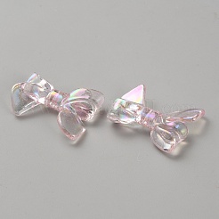 Perline acriliche placcate color ab trasparenti iridescenti con placcatura UV&nbsp;TACR-WH0029-01F
