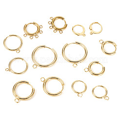14 pieza de 7 estilos de aros de acero inoxidable 201/316 para pendientes&nbsp;STAS-TA0005-50