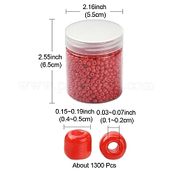 1300 Stück runde Saatperlen aus Glas mit Backfarbe&nbsp;SEED-YW0002-20B