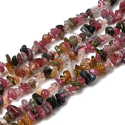 Colliers de perles de tourmaline multicolores naturelles&nbsp;G-F328-37A
