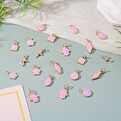 Encantos de esmalte de latón 21pcs 7 estilos&nbsp;KK-TA0003-19B