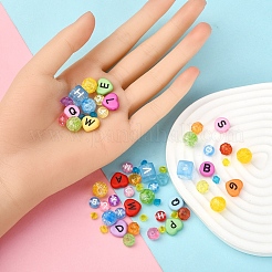 Perles acryliques transparentes et opaques&nbsp;DIY-YW0005-71