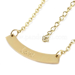Collane con pendenti in acciaio inossidabile 304 rettangolari per San Valentino&nbsp;NJEW-K266-02G