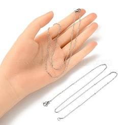 10 Stück 304 Edelstahl-Kettenhalsketten-Set für Männer und Frauen&nbsp;NJEW-YW0001-06