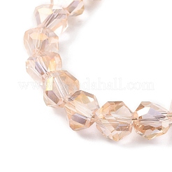 Transparentes perles de verre de galvanoplastie brins&nbsp;EGLA-I017-04-AB02