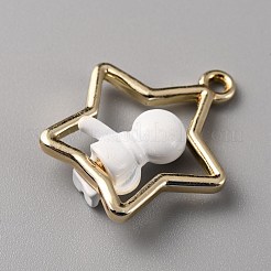 Emaille Anhänger Legierung&nbsp;FIND-WH0045-75