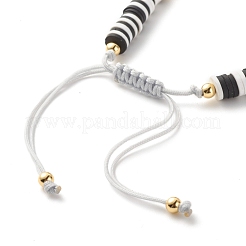 Braccialetto fatto a mano con perline intrecciate in argilla polimerica&nbsp;BJEW-JB07408-01