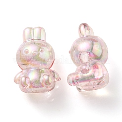 Placage uv perles à bulles acryliques transparentes irisées arc-en-ciel&nbsp;OACR-C007-02A