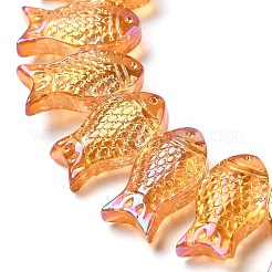 Chapelets de perles en verre transparent électrolytique&nbsp;EGLA-C007-09B