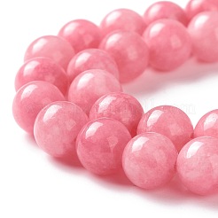 Brins de perles d'imitation de jade blanc naturel teint&nbsp;G-I299-F-10mm