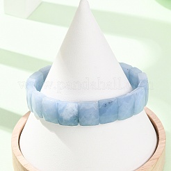 Pulseras elásticas unisex con cuentas de jade blanco natural teñido&nbsp;G-K303-02P-01