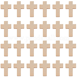Sunnyclue 100шт деревянные подвески, окрашенные, религия крест прелести, белье, 21~22x14~15x4~5 мм, отверстие : 1.8 мм