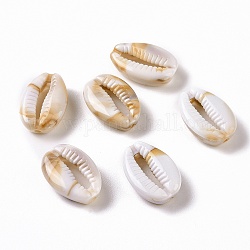 Acryl-Perlen, Nachahmung Edelstein-Stil, Schale, rauchig, 18.5x12x6.5 mm, Bohrung: 1.8 mm, ca. 892 Stk. / 500 g
