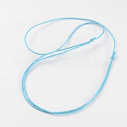 Corée coréenne fabrication de collier en corde de coton, réglable, bleu ciel, 14.5 pouce ~ 29 pouces (37~74 cm)