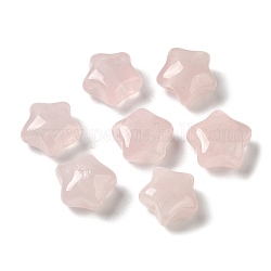 Perlas naturales de cuarzo rosa, estrella, 9.5x10x6mm, agujero: 1.2~1.4 mm
