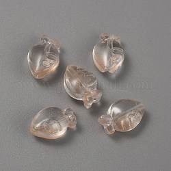 Manuell Murano Glas Perlen, Karotte, peachpuff, 12.5x8x6 mm, Bohrung: 1 mm