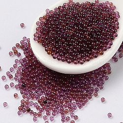 Natural Garnet Beads, No Hole, Round, 1.2mm