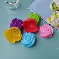 Роза своими руками пищевые силиконовые Молды, Молды помады, для шоколада, конфеты, изготовление изделий из уф-смолы и эпоксидной смолы, разноцветные, 52x49x27 мм