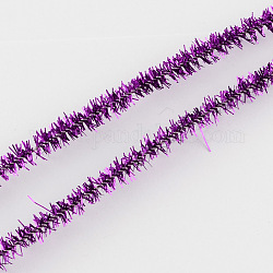 Новогодняя мишура украшение поделки из синели стволовых металлик мишура гирлянды ремесло проволоки, фиолетовые, 290x7 мм