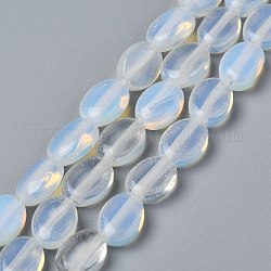 Opalite Perlen Stränge, Oval, 8x6x3.5~4 mm, Bohrung: 1 mm, ca. 45~52 Stk. / Strang, 15.16~15.74 Zoll (38.5~40 cm)