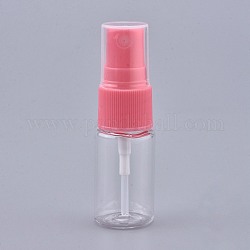Empty Portable PET Plastic  Spray Bottles, Fine Mist Atomizer, with Dust Cap, Refillable Bottle, Hot Pink, 7.55x2.3cm, Capacity: 10ml(0.34 fl. oz)