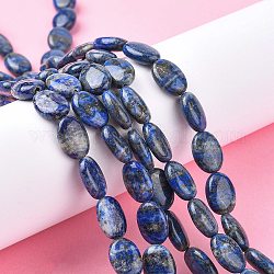 Filo di Perle lapis lazuli naturali , Oval Piatto, 14x10x4~5mm, Foro: 0.7 mm, circa 28~29pcs/filo, 15.35''~15.55' (39~39.5 cm)