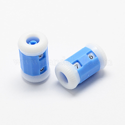 Fila di plastica maglia uncinetto punto rotondo contatore creatore, dodger blu, 23x13.5mm, Foro: 1~5 mm