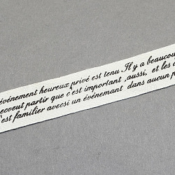 Worte gedruckt Baumwollband, personalisiertes Band, Schwarz, 5/8 Zoll (15 mm), etwa 20 yards / Rolle (18.28 m / Rolle)