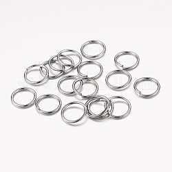 Anillos de salto abiertos anillos de salto de latón, sin plomo y cadmio, gunmetal, 10x1mm, 18 calibre, diámetro interior: 8 mm, aproximamente 2600 unidades / 500 g