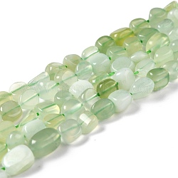 Naturali nuove perle di giada fili, pepite, pietra burrattata, 5~8.5x5.5~7x3.5~4mm, Foro: 0.7 mm, circa 64pcs/filo, 16.34 pollice (41.5 cm)