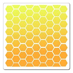GORGECRAFT Honeycomb Stencil Templates 30x30cm Large Washable Reusable Plastic Square Stencil Sign for Painting on Wood Wall Scrapbook Card Floor Drawing DIY Decor Crafts