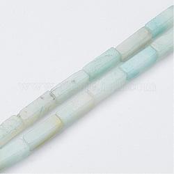 Natural Amazonite Beads Strands, Cuboid, 13~13.5x3~5x3~5mm, Hole: 0.5mm, about 29~31pcs/strand, 15.3~15.7 inch(390~400mm)
