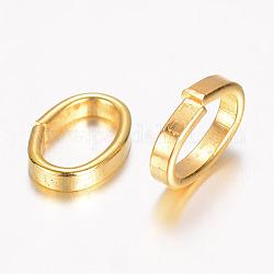 Связывающий железо кольца, овальные, золотые, 10x7x2 мм