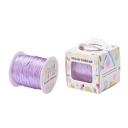 ナイロン糸  ラットテールサテンコード  紫色のメディア  1.0mm  約76.55ヤード（70m）/ロール