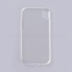 Transparente diy leere Silikon-Smartphone-Hülle, fit für iphonexr (6.1 zoll), für diy epoxidharz gießen telefonkasten, weiß, 15.2x7.5x0.9 cm