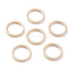 Anillos de enlace de latón, Plateado de larga duración, anillo redondo, real 24k chapado en oro, 10x1mm, diámetro interior: 8 mm