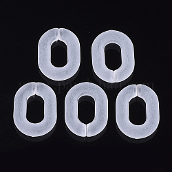 Transparentem Acryl Verknüpfung Ringe, Oval, matt, Transparent, 20x14.5x4 mm, Innendurchmesser: 5x10 mm