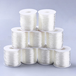 Round Elastic Crystal Thread, Stretchy Bracelet String, Clear, 1mm, about 109.36 yards(100m)/roll