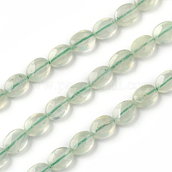 Chapelets de perles en préhnite naturelle, facette, ovale, 7.8~8.1x6~6.4x3.5~3.8mm, Trou: 0.8mm, Environ 50 pcs/chapelet, 15.74 pouce (40 cm)