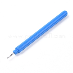Strumento carta quilling, penna di rotolamento della carta della penna di biforcazione, con perni in acciaio inox e maniglia in plastica, dodger blu, 102x7.5mm