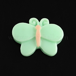 Scrapbook Embellishments Resin Flatback Cabochons, Butterfly, Pale Green, 17x22x4mm