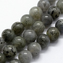 Natural Labradorite Beads Strands, Round, 8mm, Hole: 0.8mm, about 47pcs/strand,  14.96 inch(38cm)