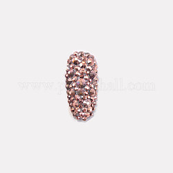 Glass Rhinestone Flat Back Cabochons, Back Plated, Faceted, Half Round, Light Rose, 1.9~2x1mm, about 1440pcs/bag
