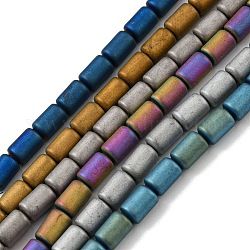 Fili di perline di ematite sintetica non magnetica elettrolitica, smerigliato, colonna, colore misto, 3.7~3.8x5.8~5.9mm, Foro: 0.8 mm, circa 65pcs/filo, 15.75'' (40 cm)