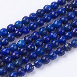 Lapis naturali tinti fili di perline Lazuli, tondo, 6mm, Foro: 1 mm, circa 65pcs/filo, 15.7 pollice