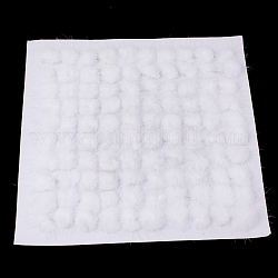 Decoración de bola de piel de visón sintética, pompón bola, para embarcaciones de diy, blanco, 2.5~3 cm, aproximamente 100 PC / tablero