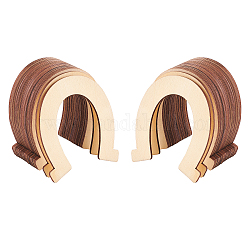 Cabujones de madera, herradura, burlywood, 90x82x2.5mm