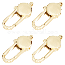 CREATCABIN 8Pcs 18K Gold Plated Brass Lanyard Snap Hook Keychain Hook Clip Key Chains Connector Trigger Clasps Oval Lobster Claw Clasps for Key Ring Making Handmade DIY Crafts Accessories 1 x 2.5cm
