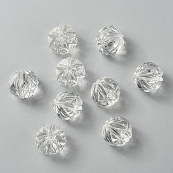 Transparente Acryl Perlen, melonenförmig, Transparent, 15 mm, Bohrung: 2 mm
