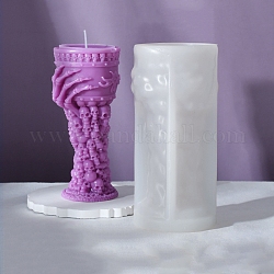 Halloween 3d heilige Tasse DIY Kerze Silikonformen, zur Herstellung von Duftkerzen, Schädel, 17x7.8 cm, Innendurchmesser: 5.4 cm